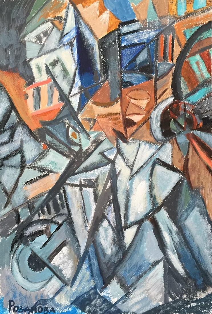 Olga Rozanova tempera on paper Russian (1 of 7)