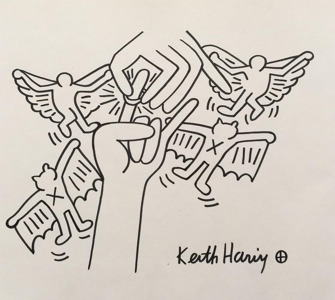 Keith Haring ink on paper American (1 of 5)