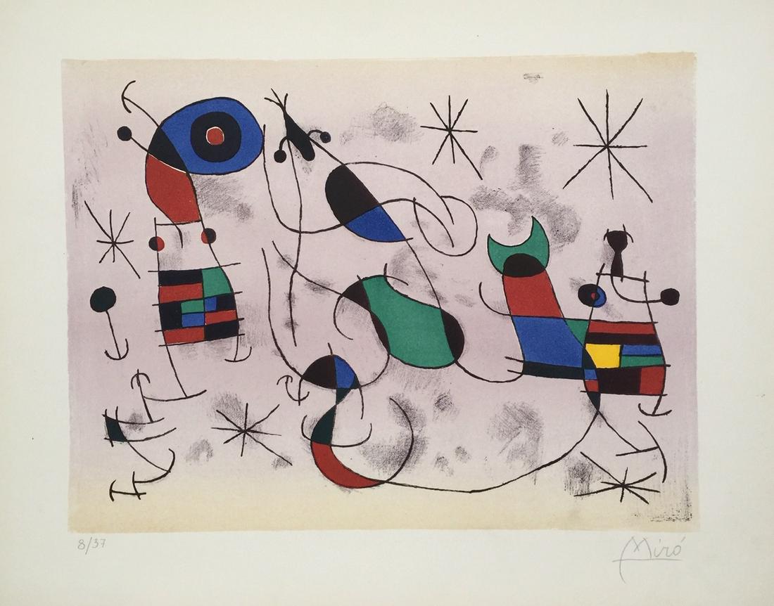 Joan Miro lithograph abstract art Spanish (1 of 8)