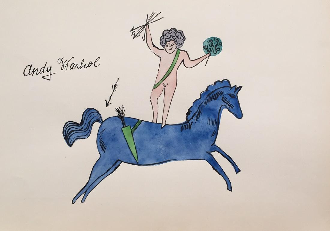 Andy Warhol watercolor and ink on paper American (1 of 5)