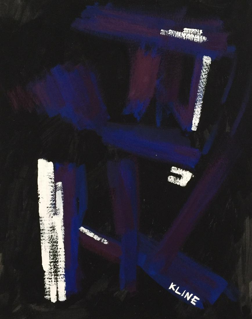Franz Klein mixed media on paper abstract (1 of 6)