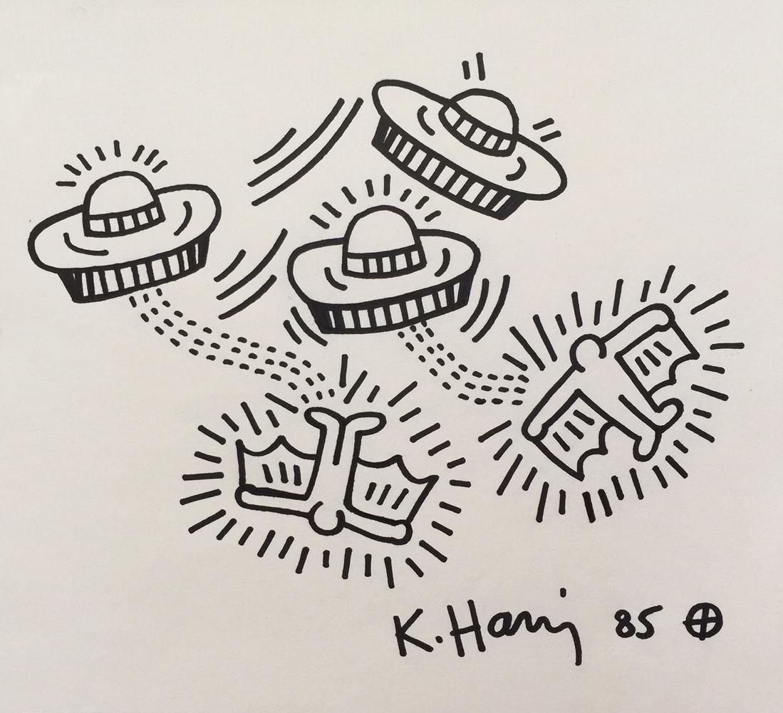 Keith Haring ink on paper American (1 of 5)