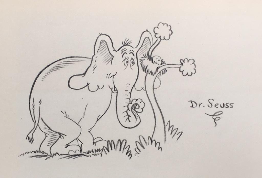 Crayon on paper Dr. Seuss Elephant (1 of 5)