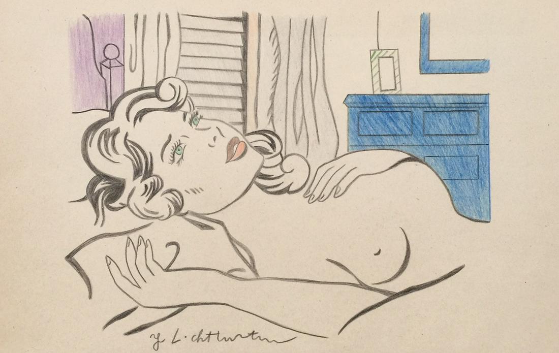 Crayon on paper Roy Lichtenstein American (1 of 8)