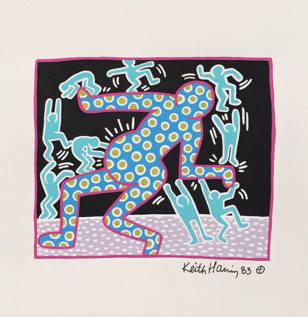 Keith Haring mixed media on paper American Pop Art (1 of 6)