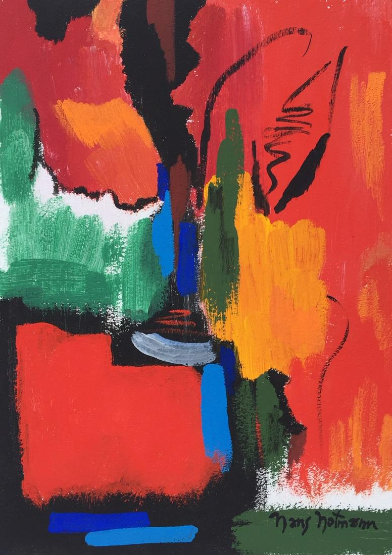 Hans Hofmann oil on cardboard American German Abstract (1 of 4)