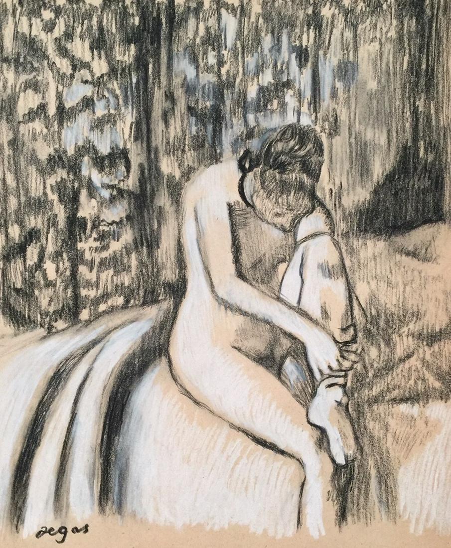 Edgar Degas charcoal on paper French Impressionism (1 of 3)