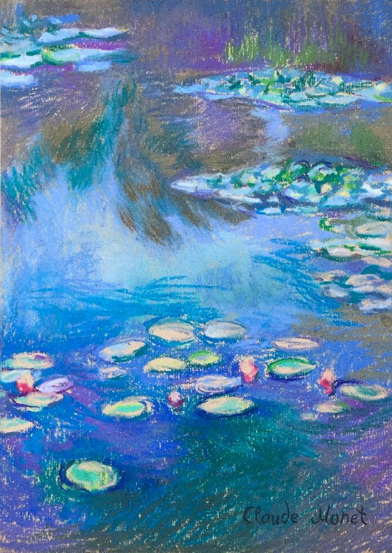 Claude Monet pastel on paper French Impressionism (1 of 4)