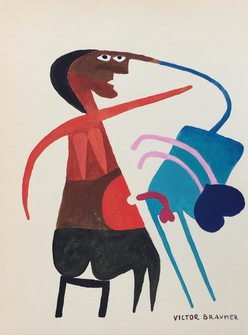 Victor Brauner gouache on paper Romanian Surrealist (1 of 6)