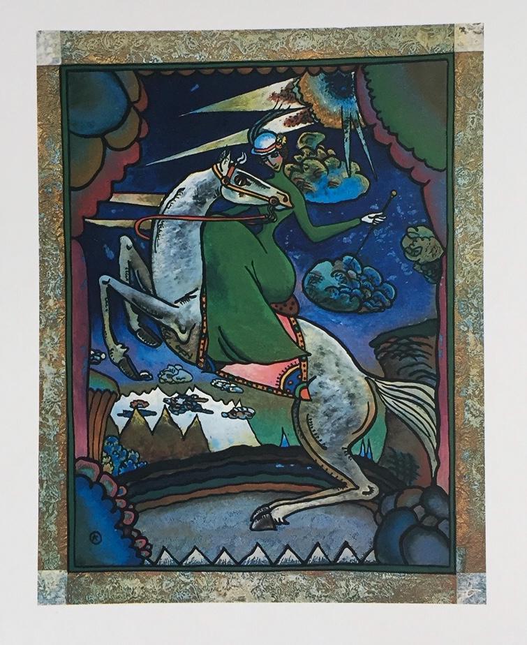 Litho on paper Wassily Kandinsky Horsewoman Russian (1 of 6)