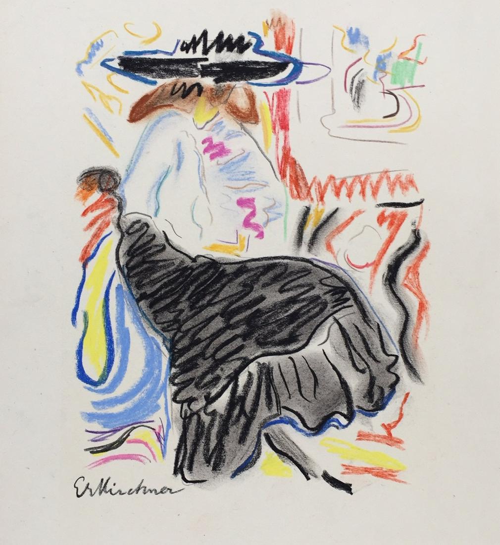 Ernst Ludwig Kirchner mixed media on paper German style (1 of 3)