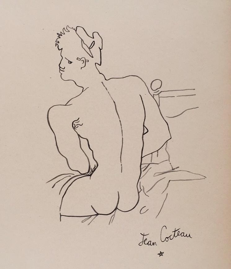 Jean Cocteau ink on paper French Cubist (1 of 4)