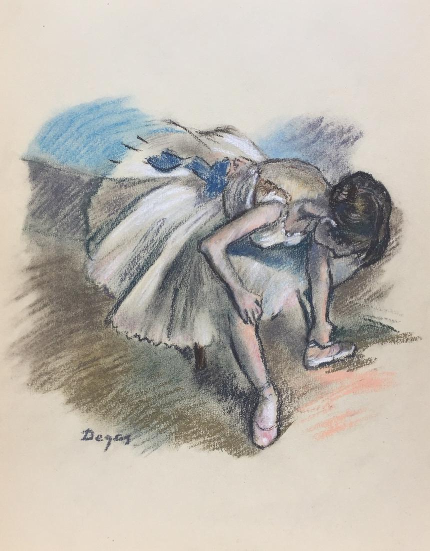 Edgar Degas pastel on paper French Impressionism (1 of 2)