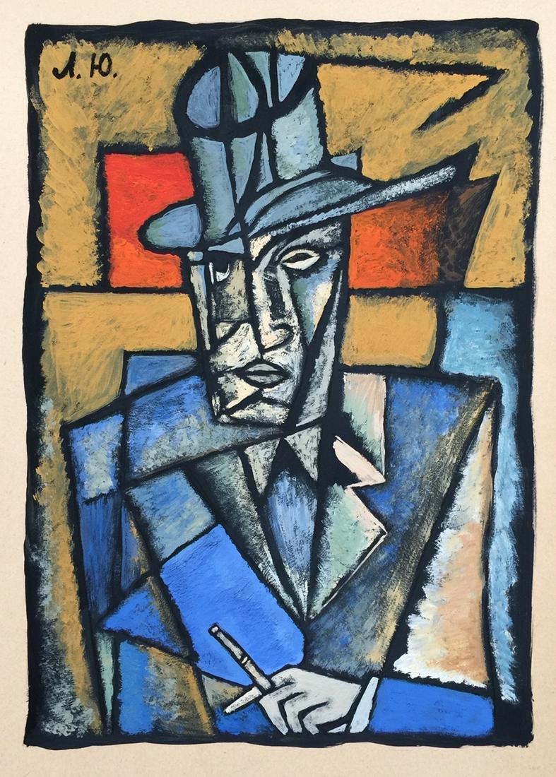 Lev Yudin tempera on paper Russian (1 of 4)
