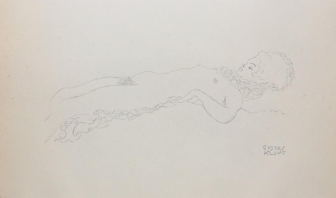 Gustav Klimt pencil on paper sketch study Modernist (1 of 3)