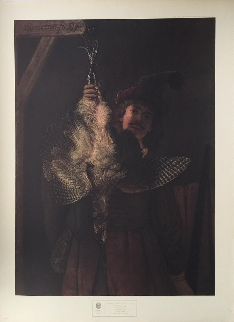 Rembrandt lithograph print vintage Baroque Dutch (1 of 4)
