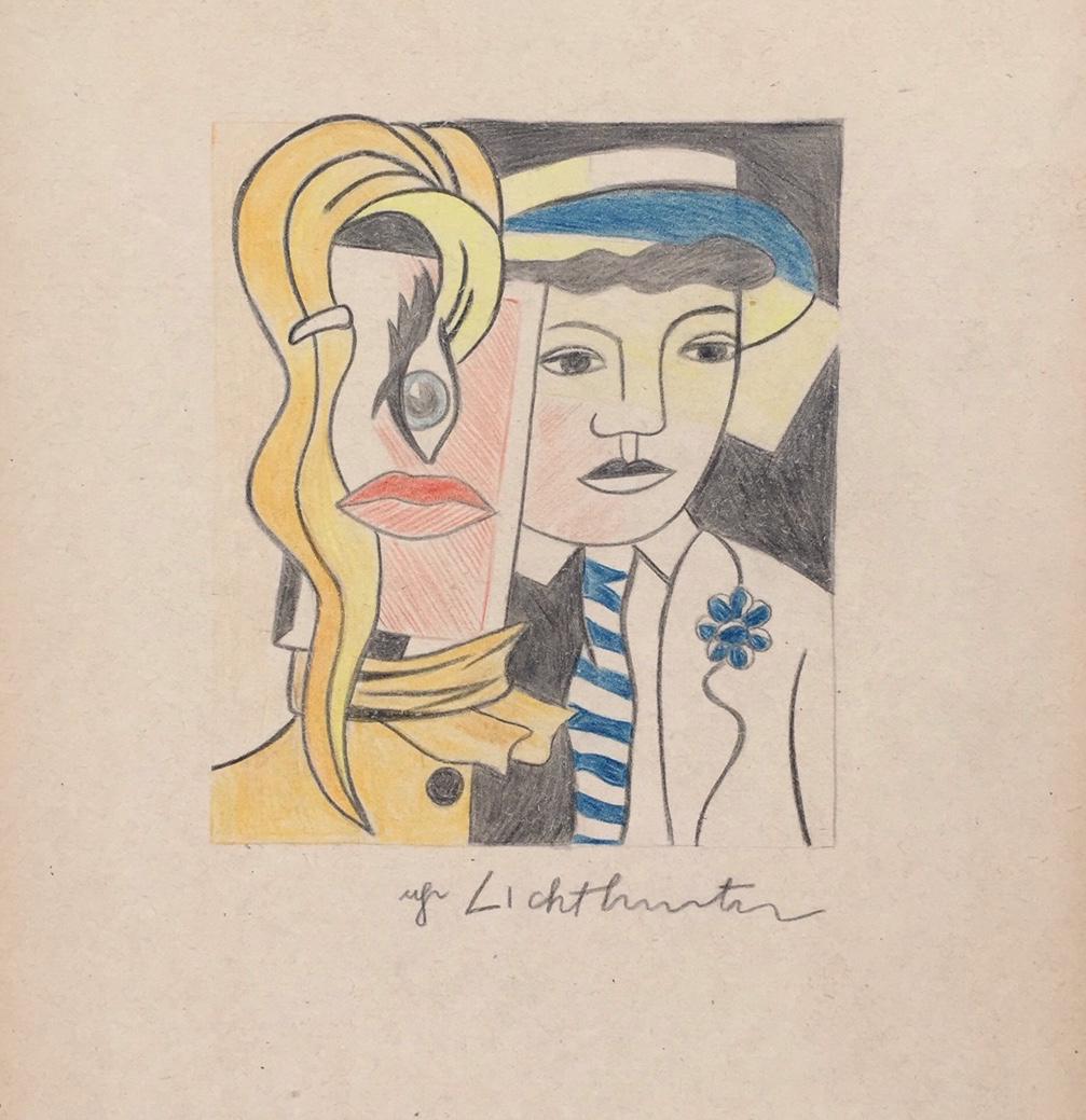 Crayon on paper Roy Lichtenstein American Pop art (1 of 3)