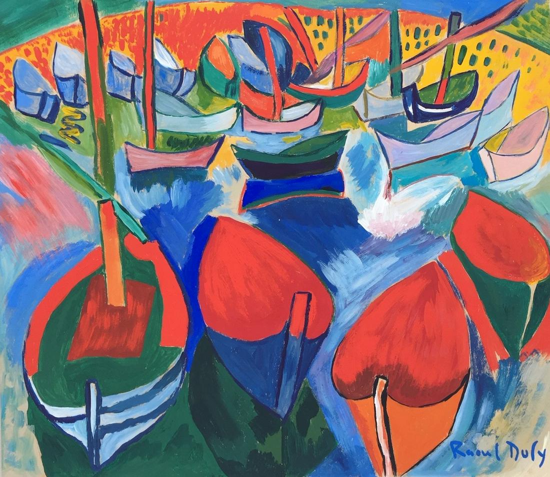 Raoul Dufy tempera on paper Post-Impressionism French (1 of 2)