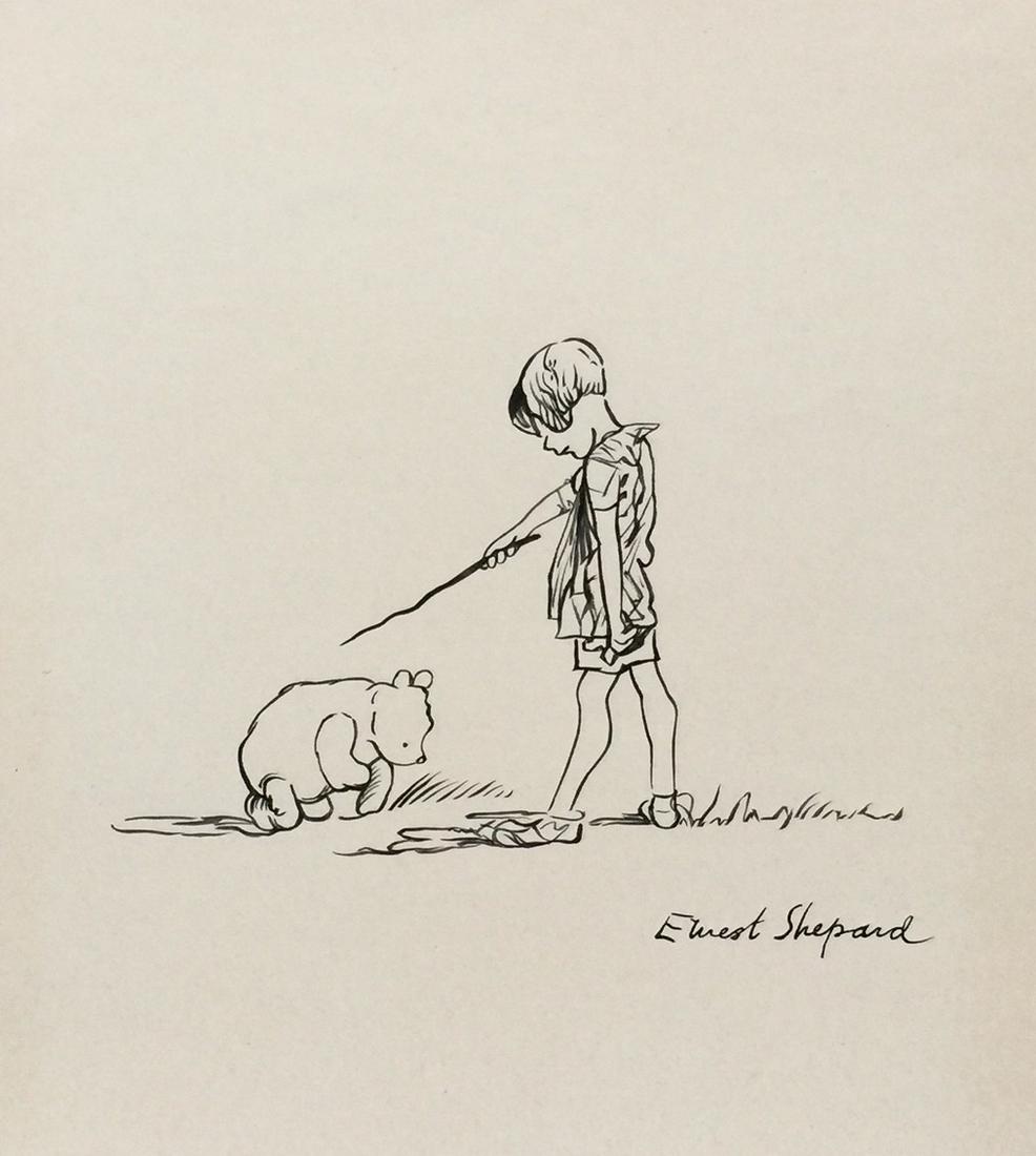 Ink drawing after E.H. Shepard English (1 of 2)
