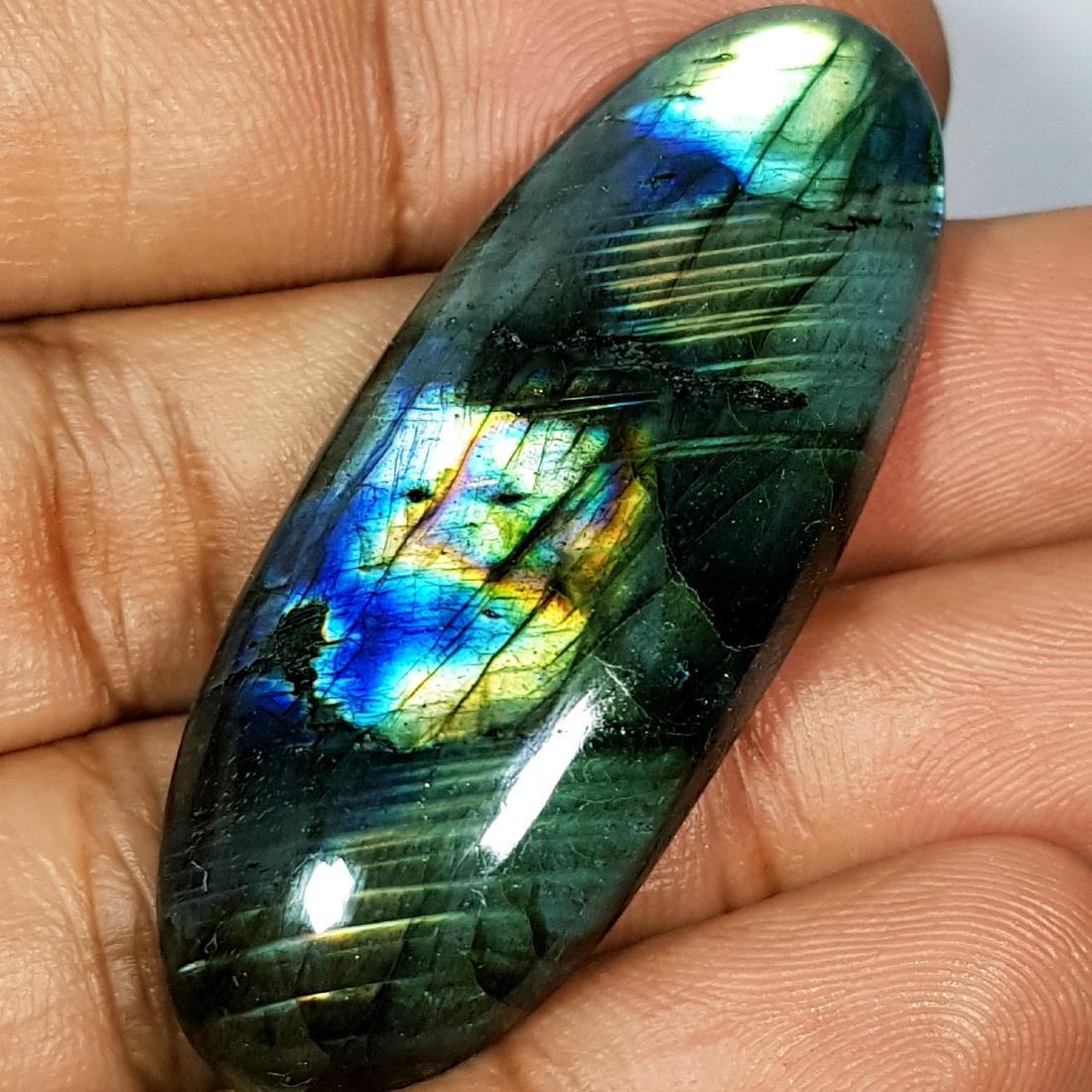 52.90 ct Natural Labradorite: Oval - USA