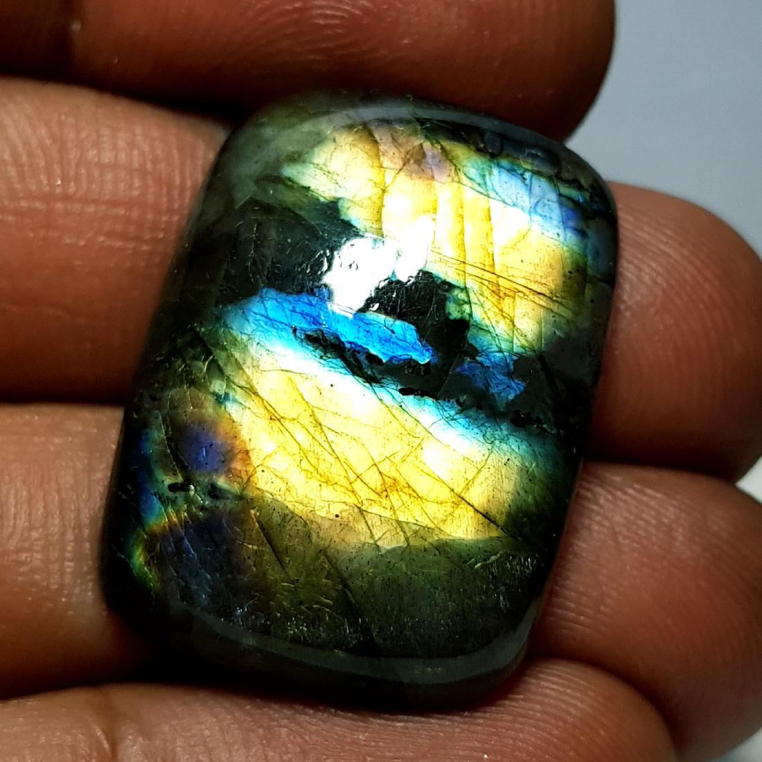 28.20 ct Natural Labradorite: Rectangular - USA