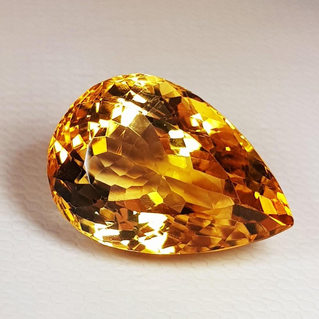 11.30 ct Natural Citrine Pear Cut (1 of 6)