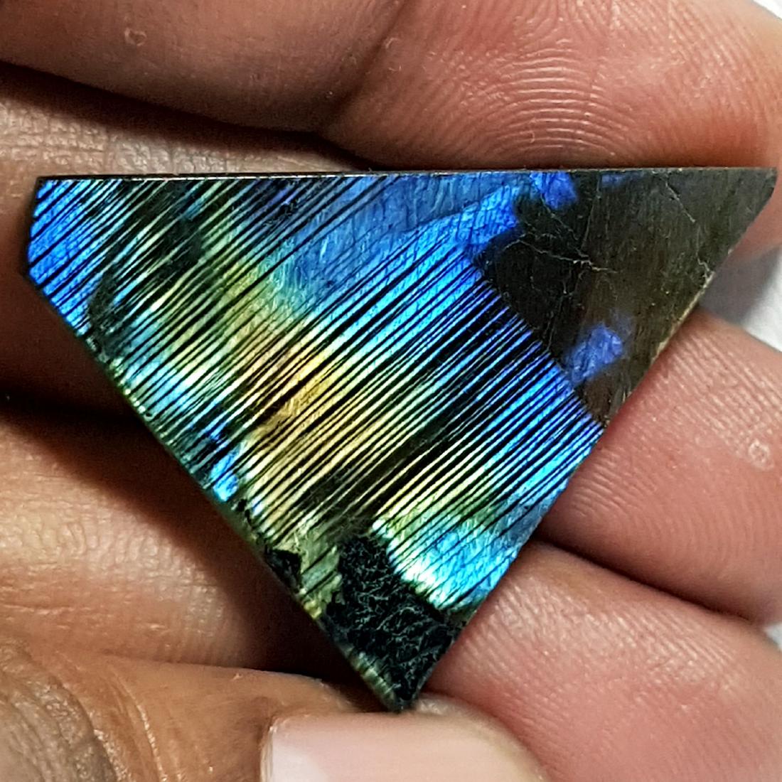 27.70 ct Natural Labradorite Slice: Fancy-Usa