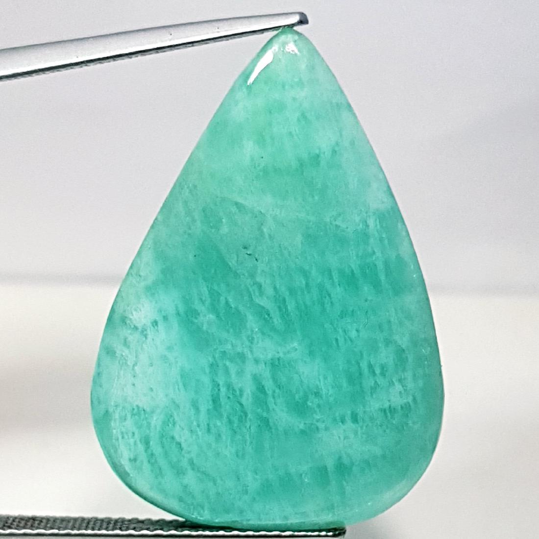 25.40 ct Natural Amazonite: Pear-Brazil