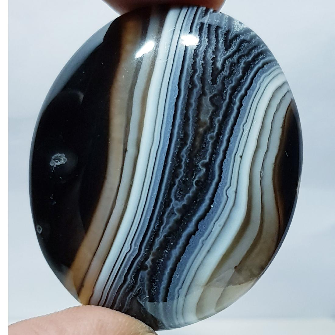 90.70 ct Natural Black Lace Agate (1 of 5)