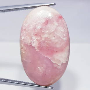 20.90 ct Natural Pink Opal: Oval-Brazil