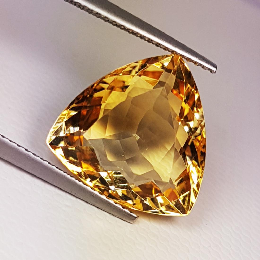 10.84 ct "Excellent Gem"Triangle Cut Natural Citrine (1 of 5)
