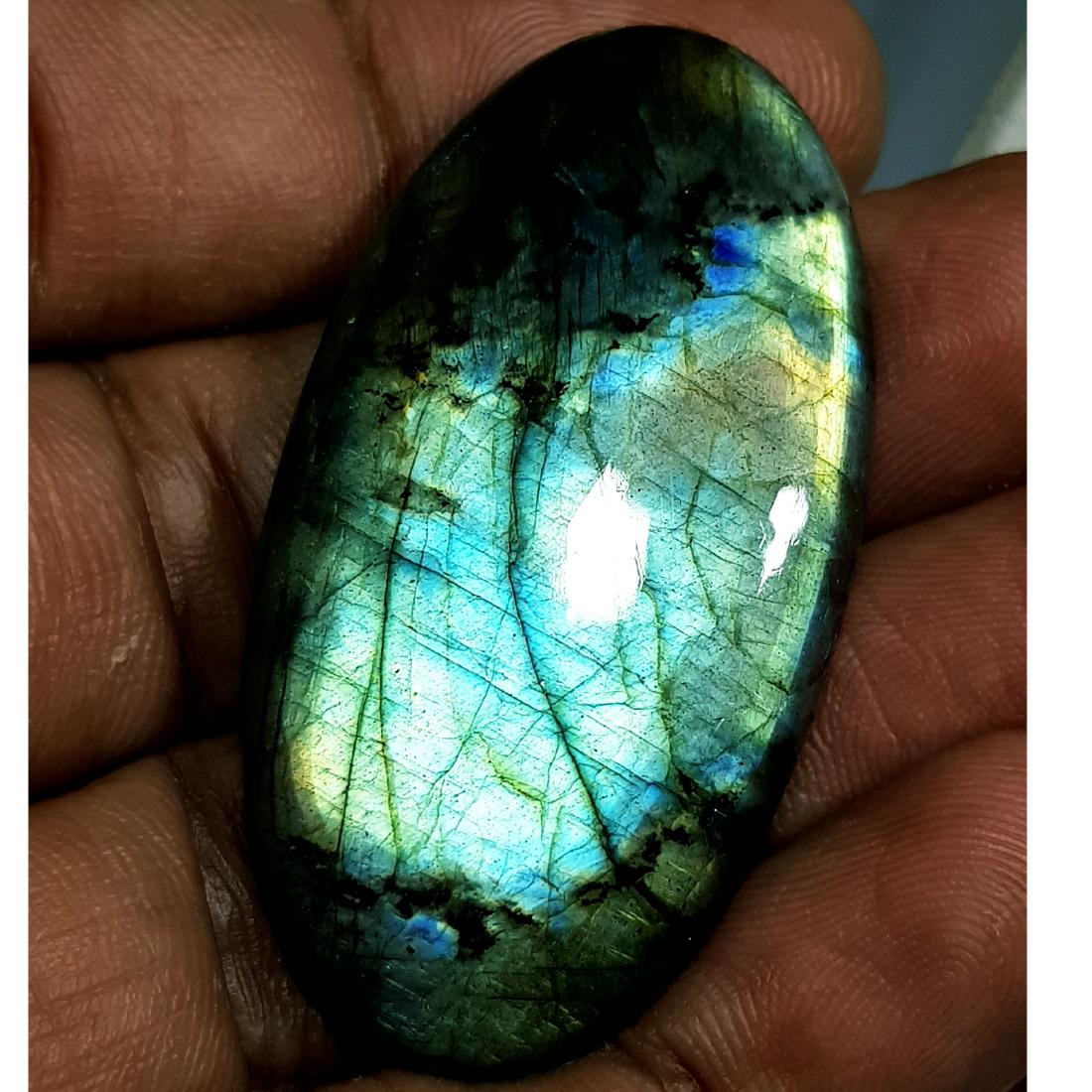 69.60 ct Natural Labradorite: Oval-Usa