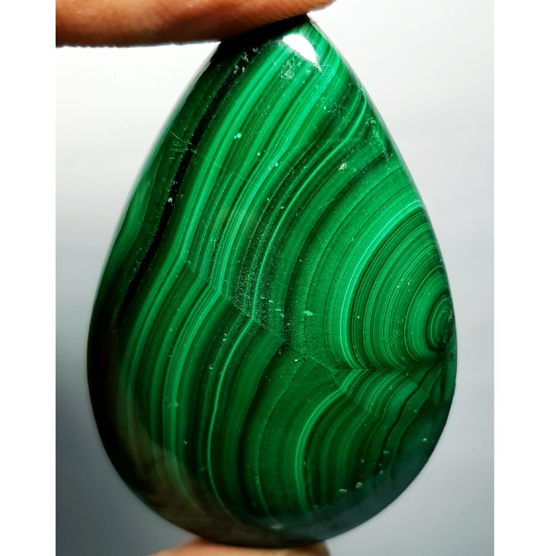 37.25 ct Natural Malachite: Pear-Africa