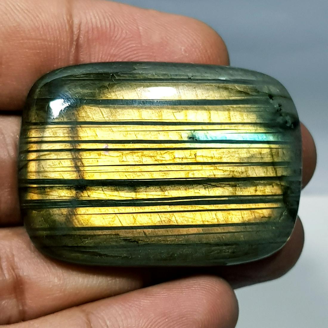 100.65 ct Natural Labradorite: Rectangular-Usa