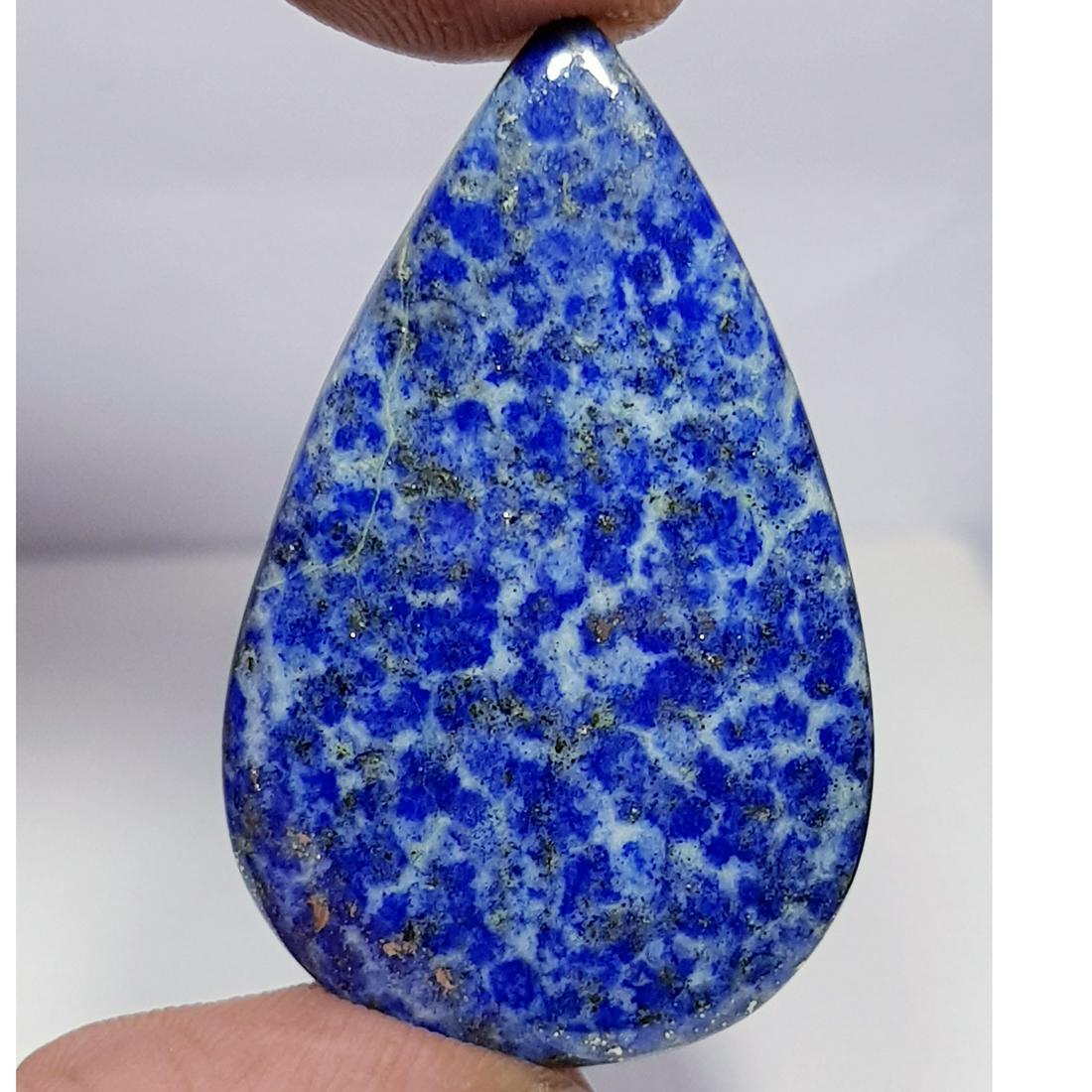 44.05 ct Natural Copper Lapiz Lazuil: Pear-Afganistan/Chile