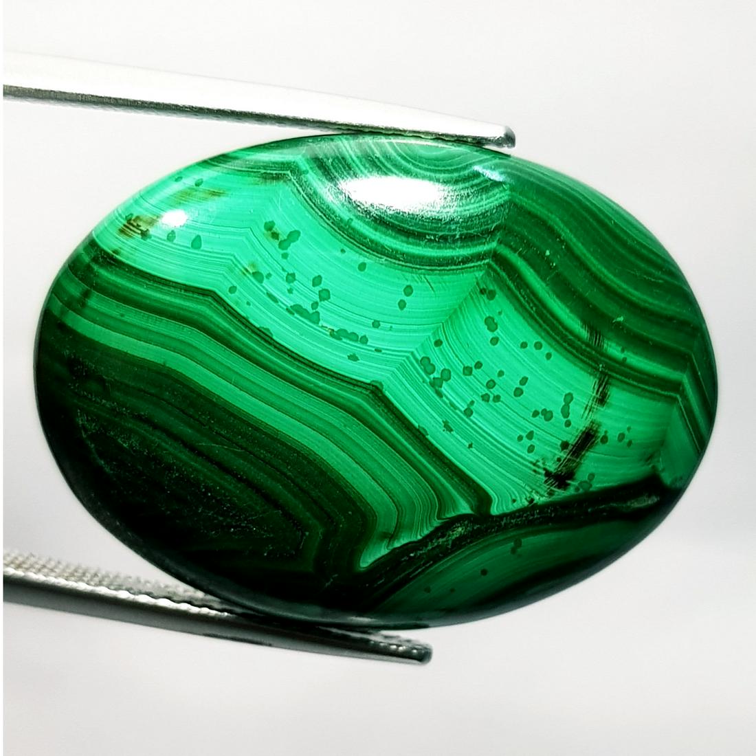 42.35 ct Natural Malachite: Oval-Africa