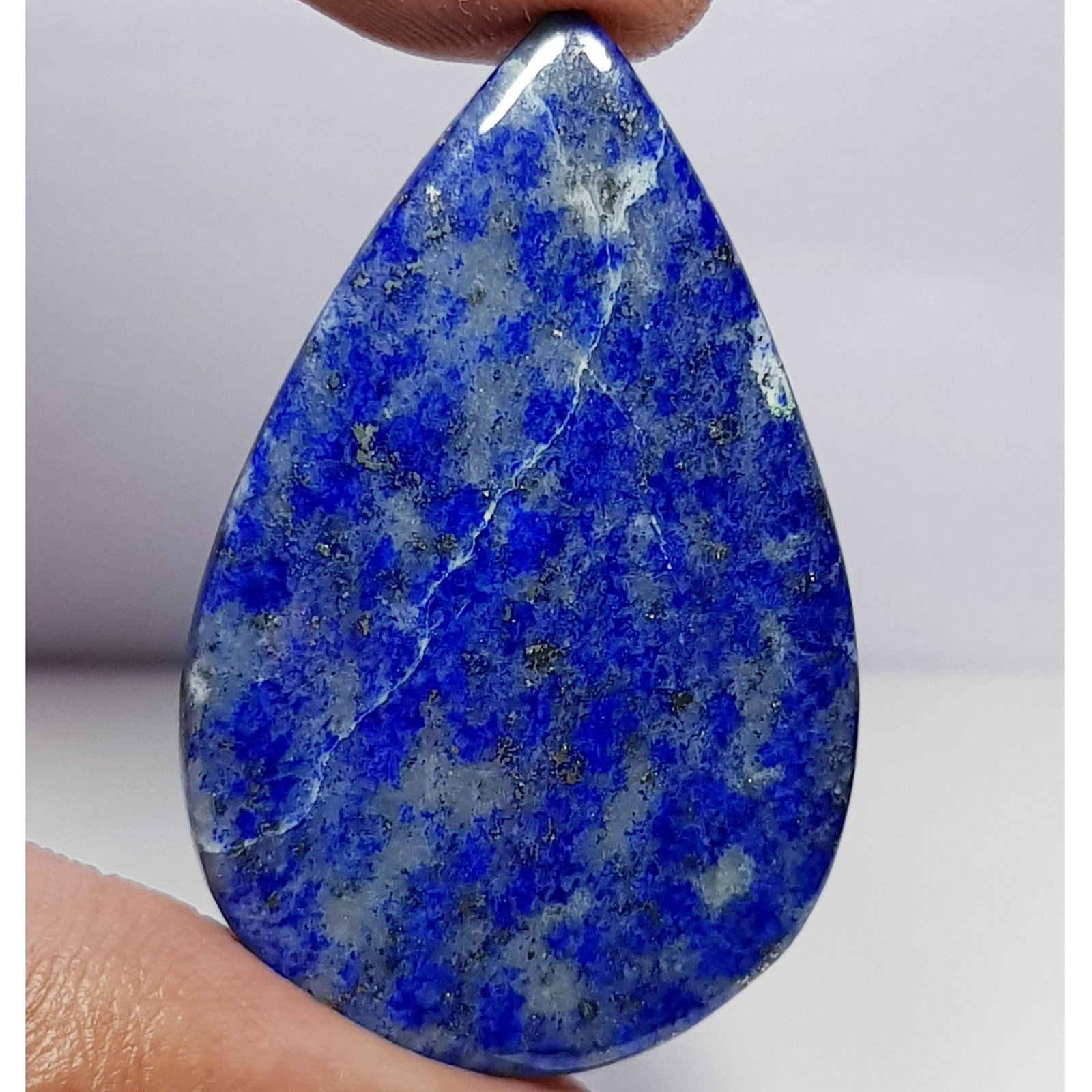 58.40 Natural Copper Lapiz Lazuil: Pear-Afganistan/Chile