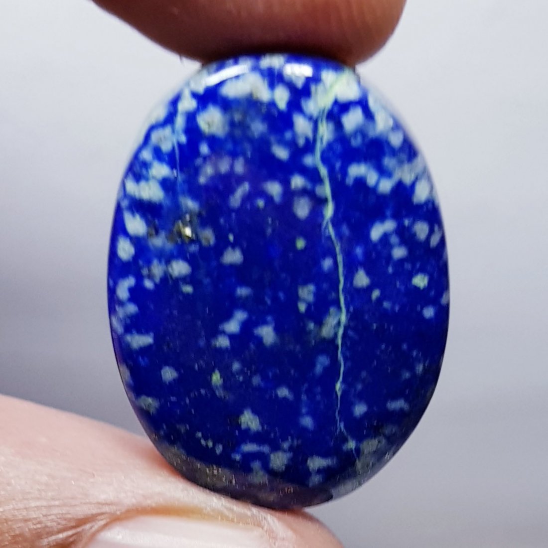 32.15 Natural Copper Lapiz Lazuil: Oval-Afganistan/Chile