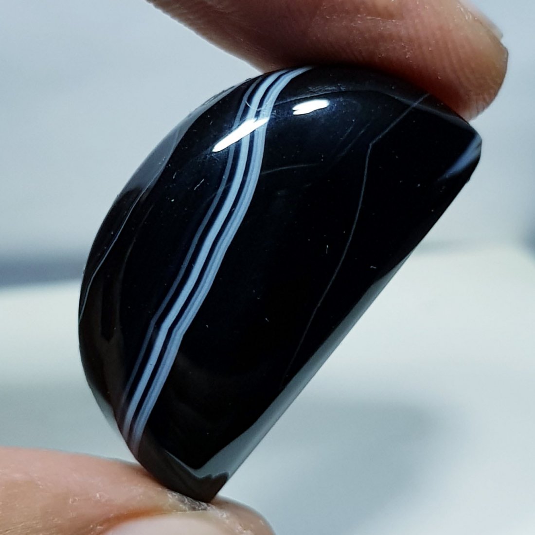 36.86 ct Natural Black Lace Agate (1 of 4)