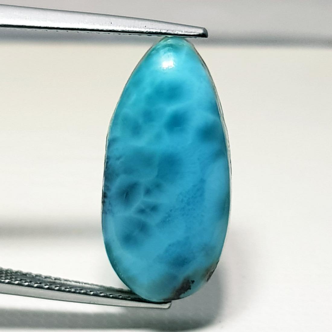 14.86 ct Natural Larimar: Pear-Usa