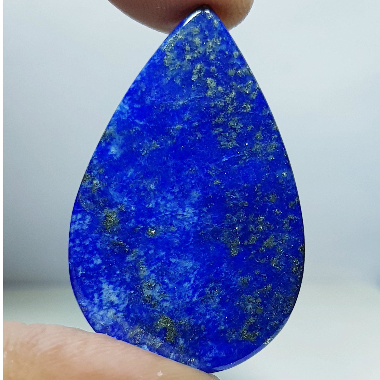 35.90 ct Natural Copper Lapiz Lazuil: Pear-Afganistan/Chile