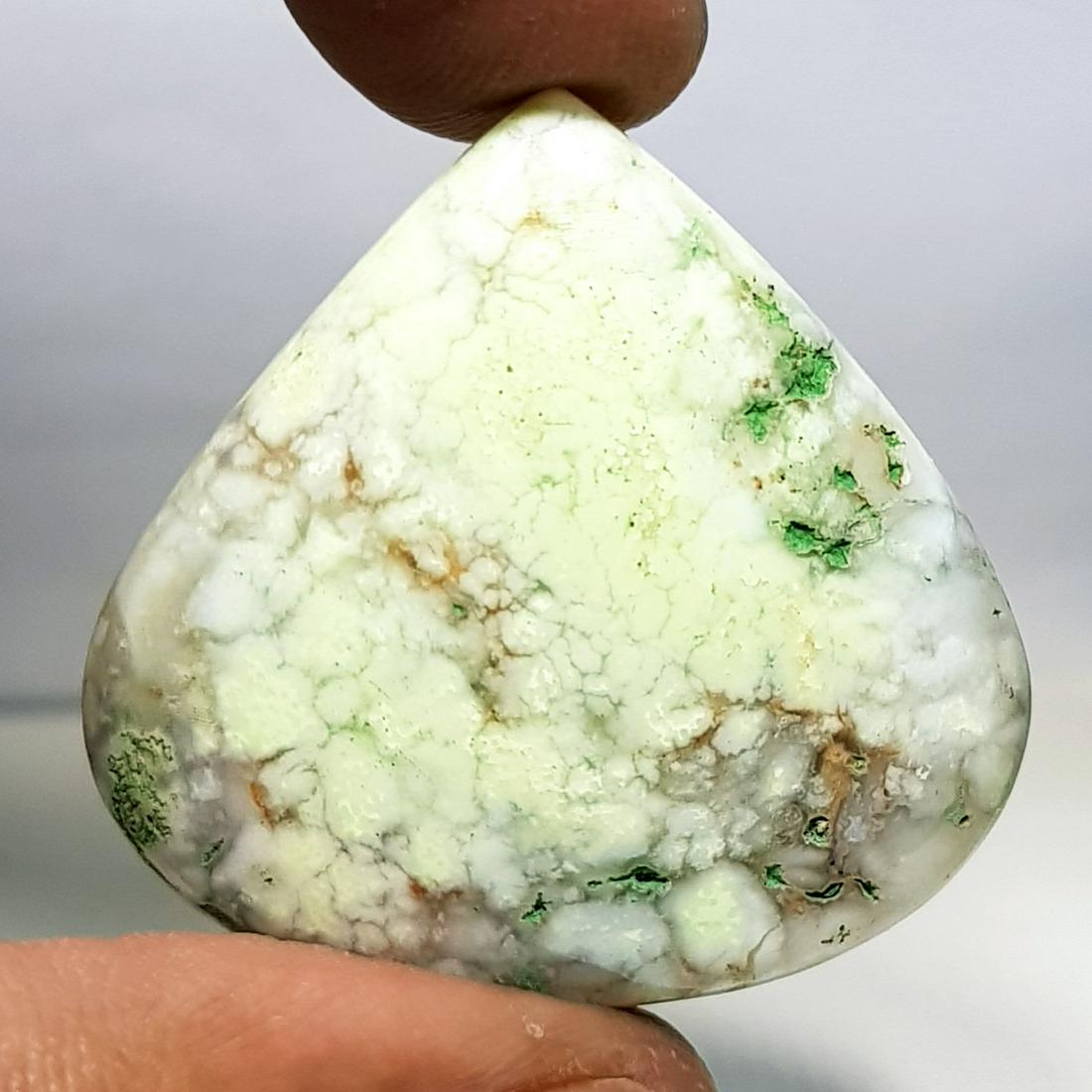 57.25 ct Natural Lemon Chrysoprase: Pear - Africa