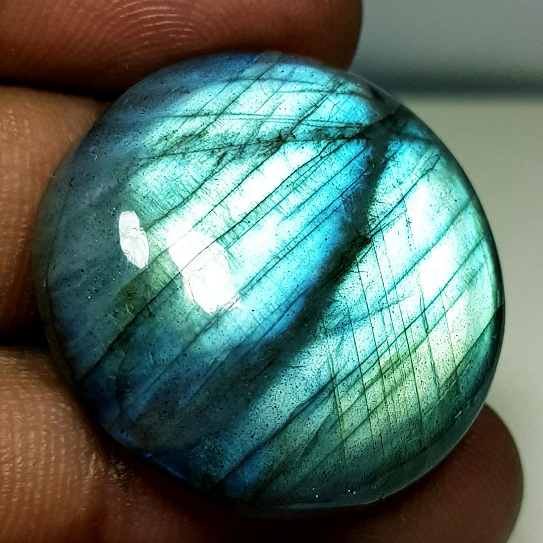 38.75 ct Natural Labradorite: Round-Usa