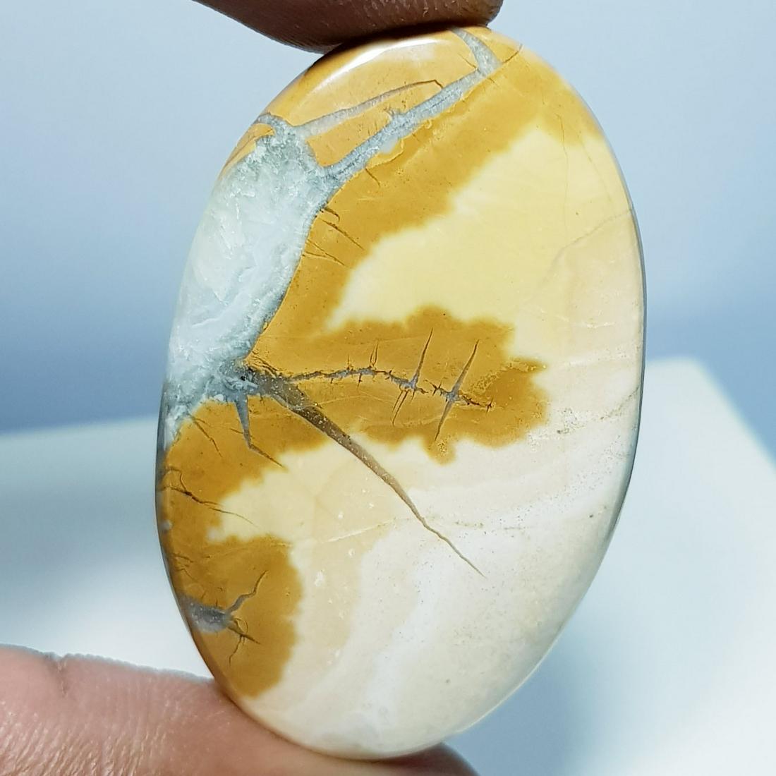 64.20 ct Natural Maligano Jasper: Oval-Brazil
