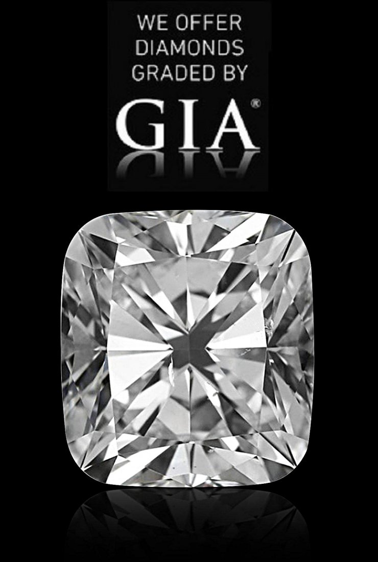 0.51 CT - E / VS2 / GIA Certified Cushion Cut Diamond (1 of 3)