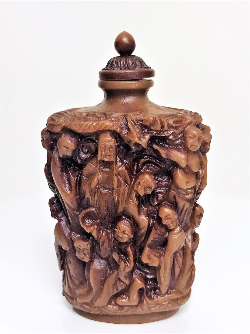 ANTIQUE CHINESE QING INTRICATELY CARVED SHOUSHAN STONE (1 of 3)