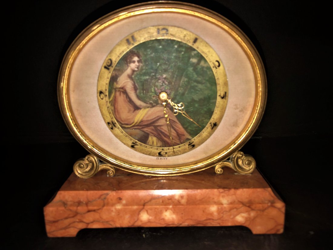 Antique  JUVENIA SWISS CLOCK. Swiss desk clock with (1 of 2)