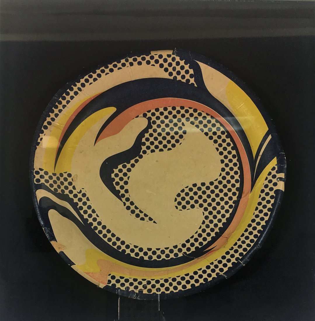ROY LICHTENSTEIN \'Untitled (Paper Plate)\', 1969: ROY LICHTENSTEIN \'Untitled (Paper Plate)\', 1969 Vintage Silkscreen 10.25"h X 10.25"w