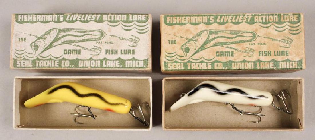 2 Seal Tackle Co. Fishing Lures With Boxes: 2 Seal Tackle Co. Fishing Lures With Boxes. Seal Tackle Co of Union Lake, MI. [RMP 1688]