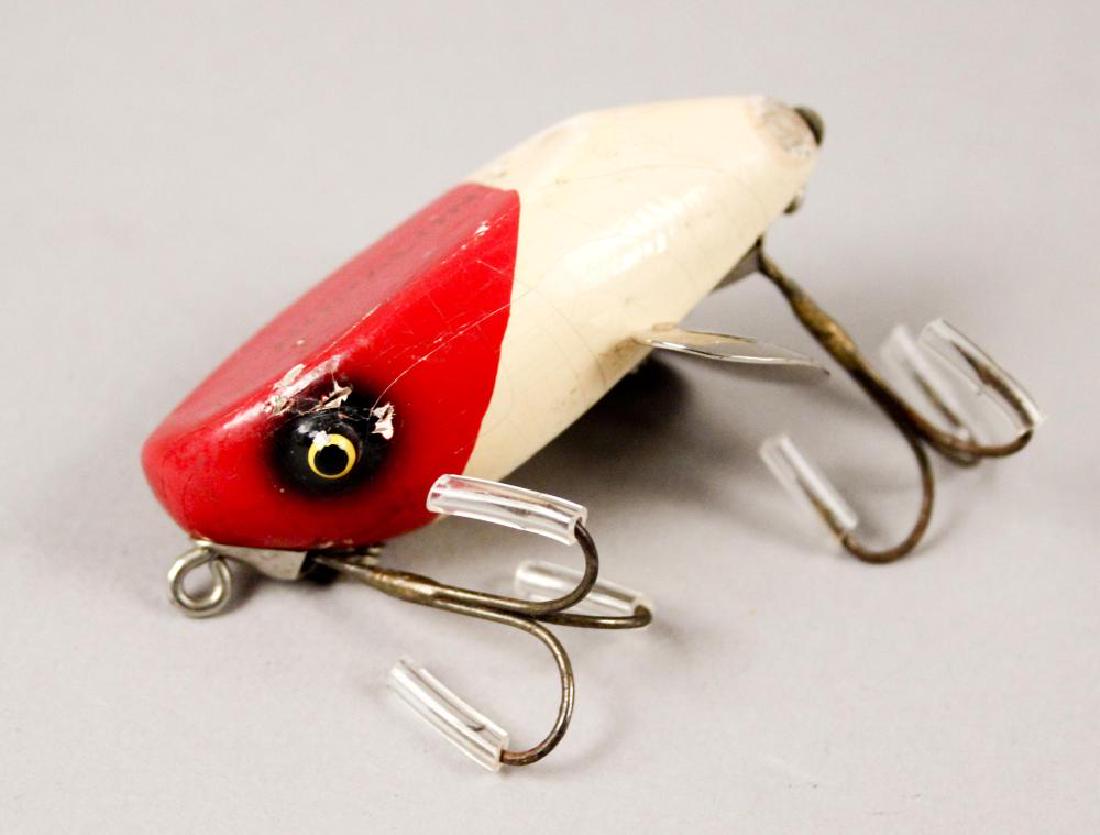 antique paw paw fishing lures Vintage Special Brown & Yellow Brilliant Bass Seeker Lure Vtg Shur Strike 1940s Jointed